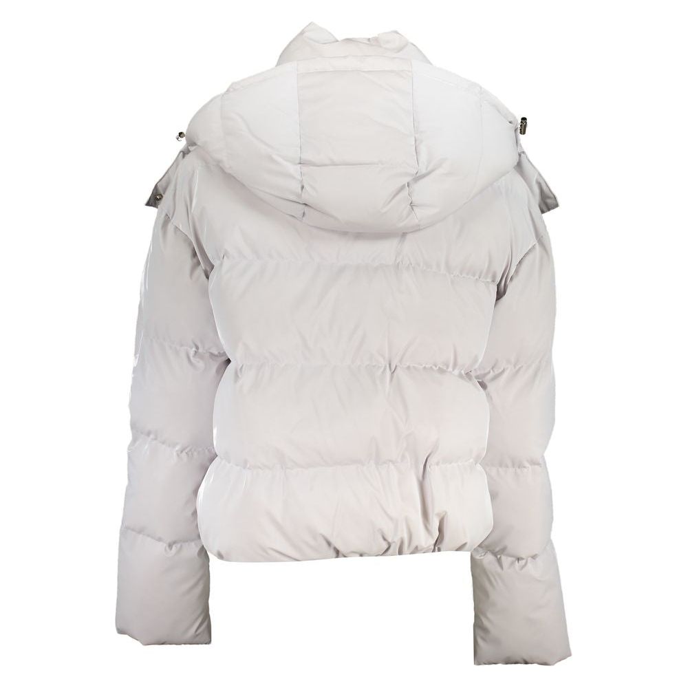 Patrizia Pepe White Polyethylene Jackets & Coat Patrizia Pepe