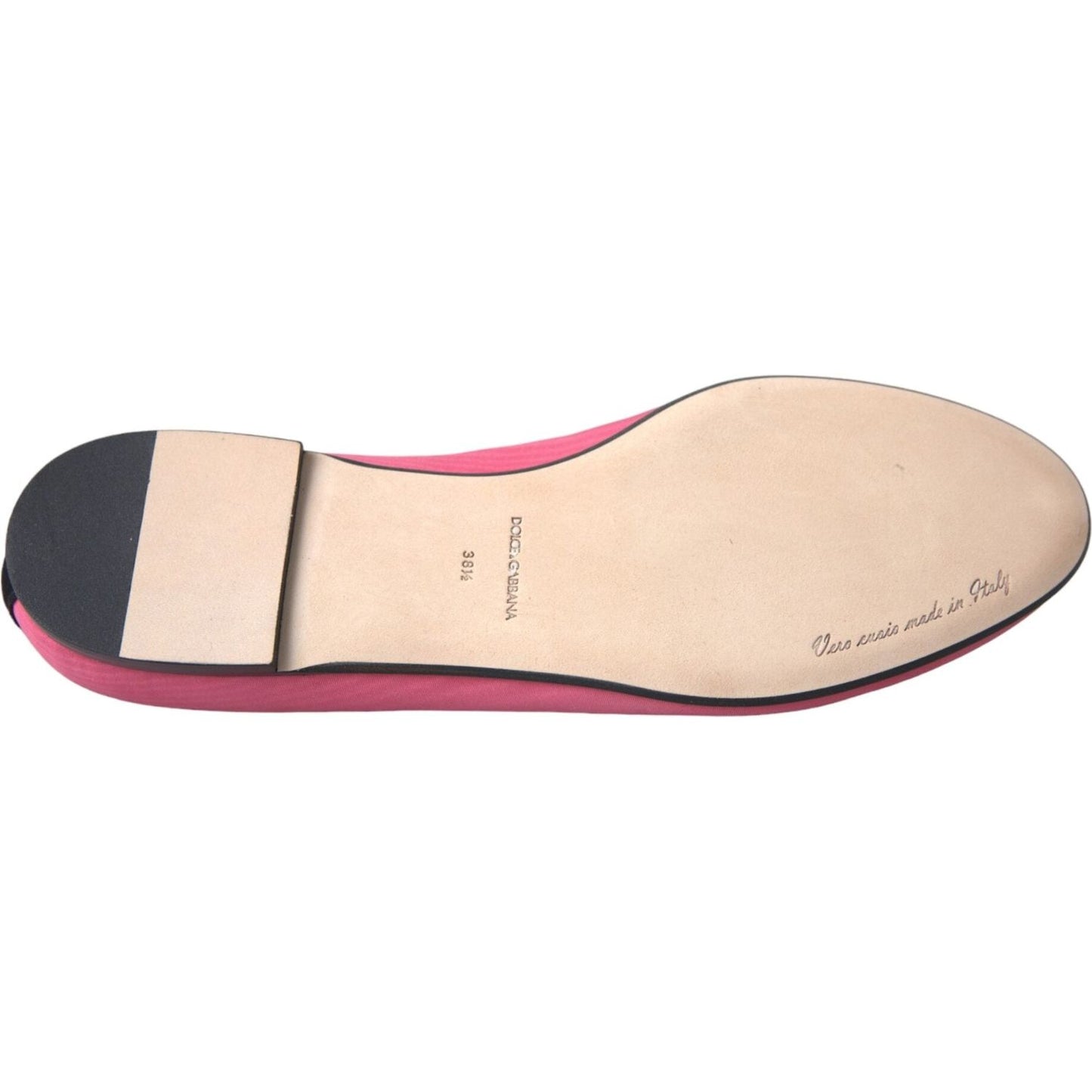 Dolce & Gabbana Pink Velvet Slip On Loafers Flats Shoes Dolce & Gabbana