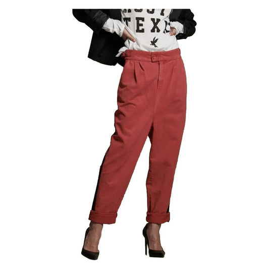 Red Cotton Jeans & Pant