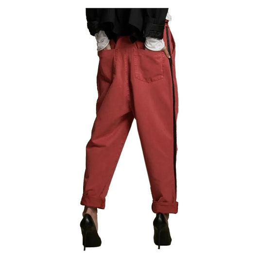 Red Cotton Jeans & Pant