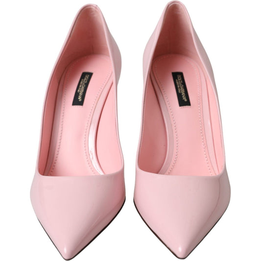 Light Pink Patent Leather Pumps Heels Shoes