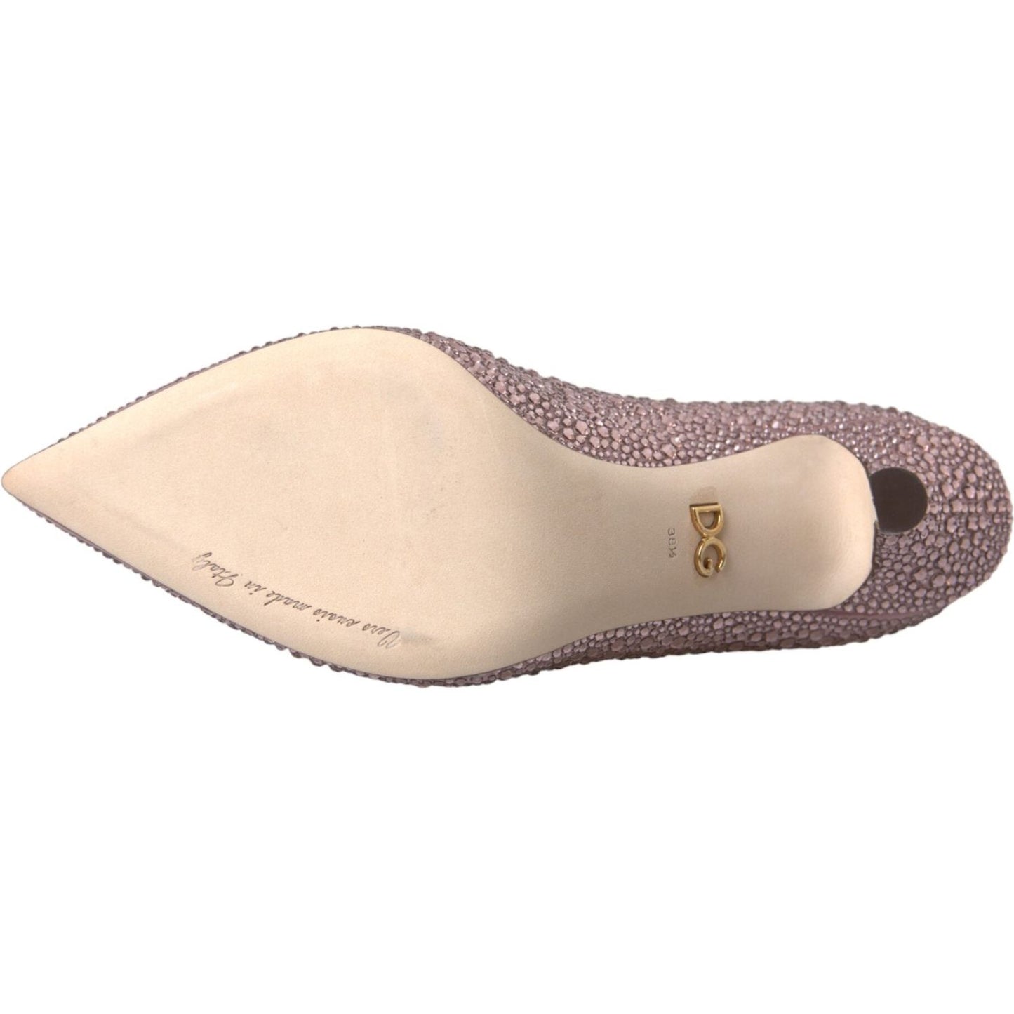 Dolce & Gabbana Pink Strass Crystal Heels Pumps Shoes