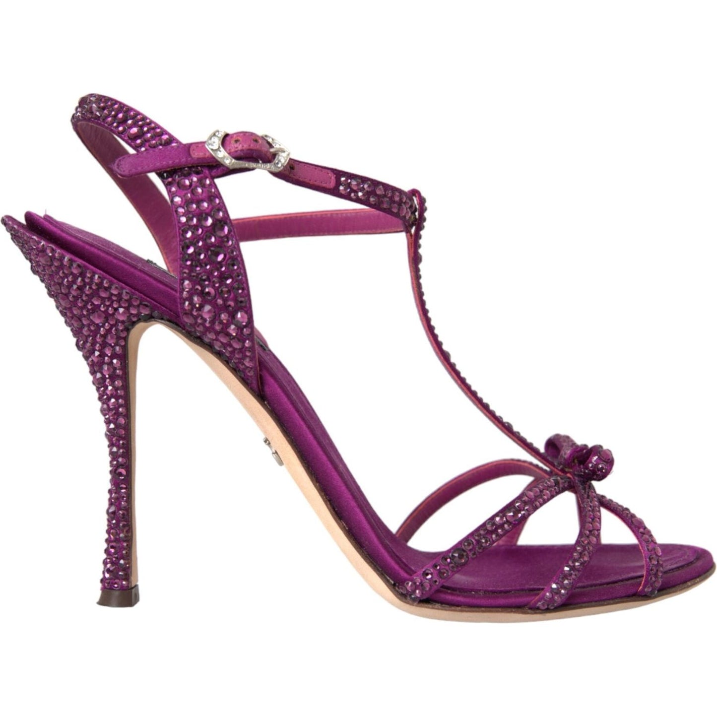 Dolce & Gabbana Purple Strass Ankle Strap Heels Sandals Shoes Dolce & Gabbana