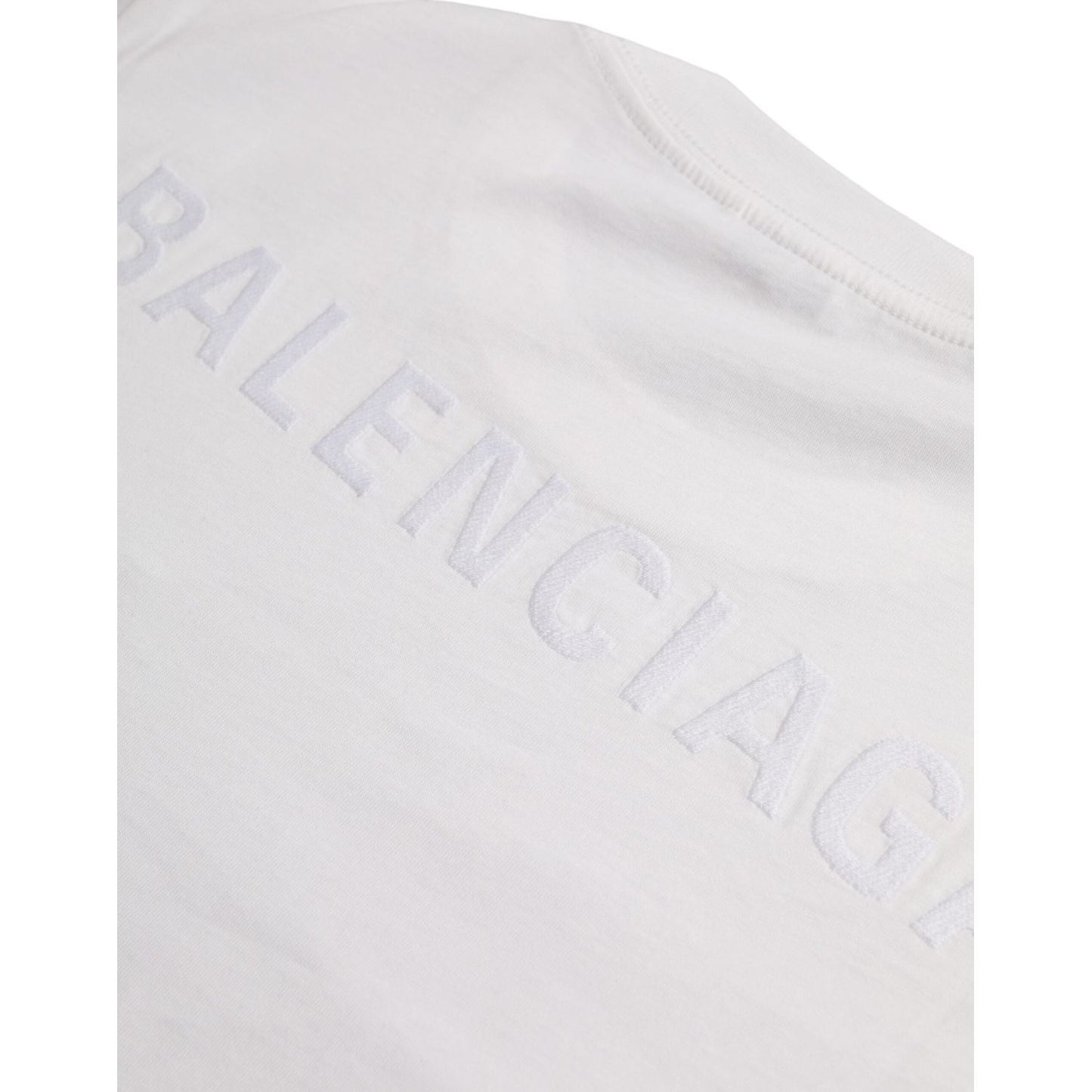 Balenciaga White Cotton Crew Neck Short Sleeves T-shirt Balenciaga