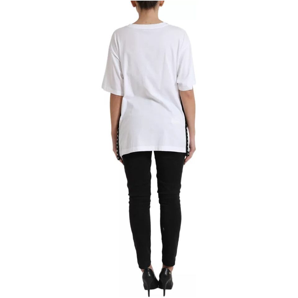 Dolce & Gabbana White 2000 Fashion Moment Lacing Detailed Tee T-shirt Dolce & Gabbana