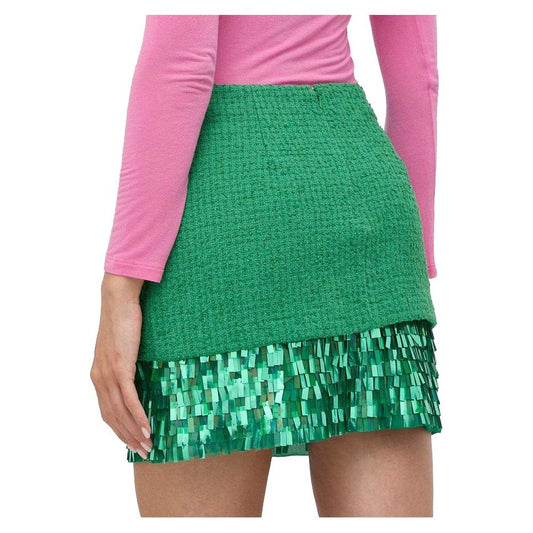 PINKO Green Cotton Skirt PINKO