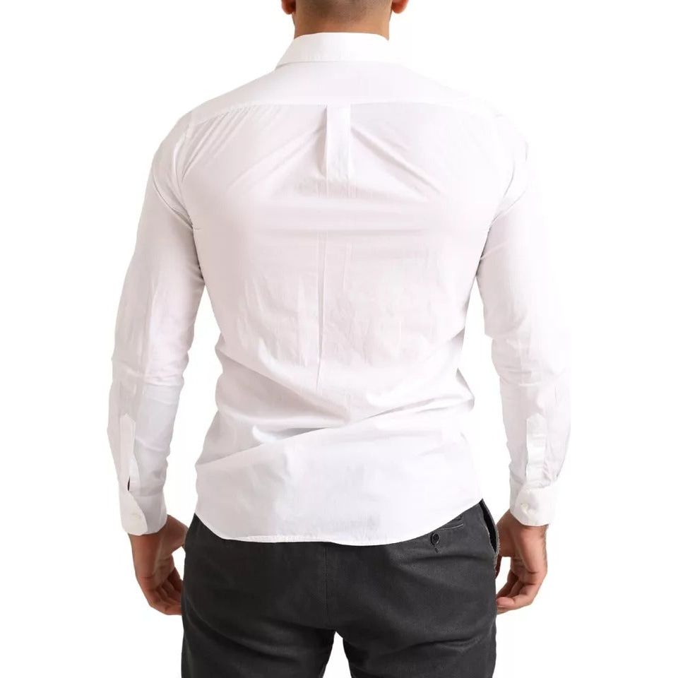 Dolce & Gabbana White Formal Cotton SlimFit Formal Dress Shirt Dolce & Gabbana