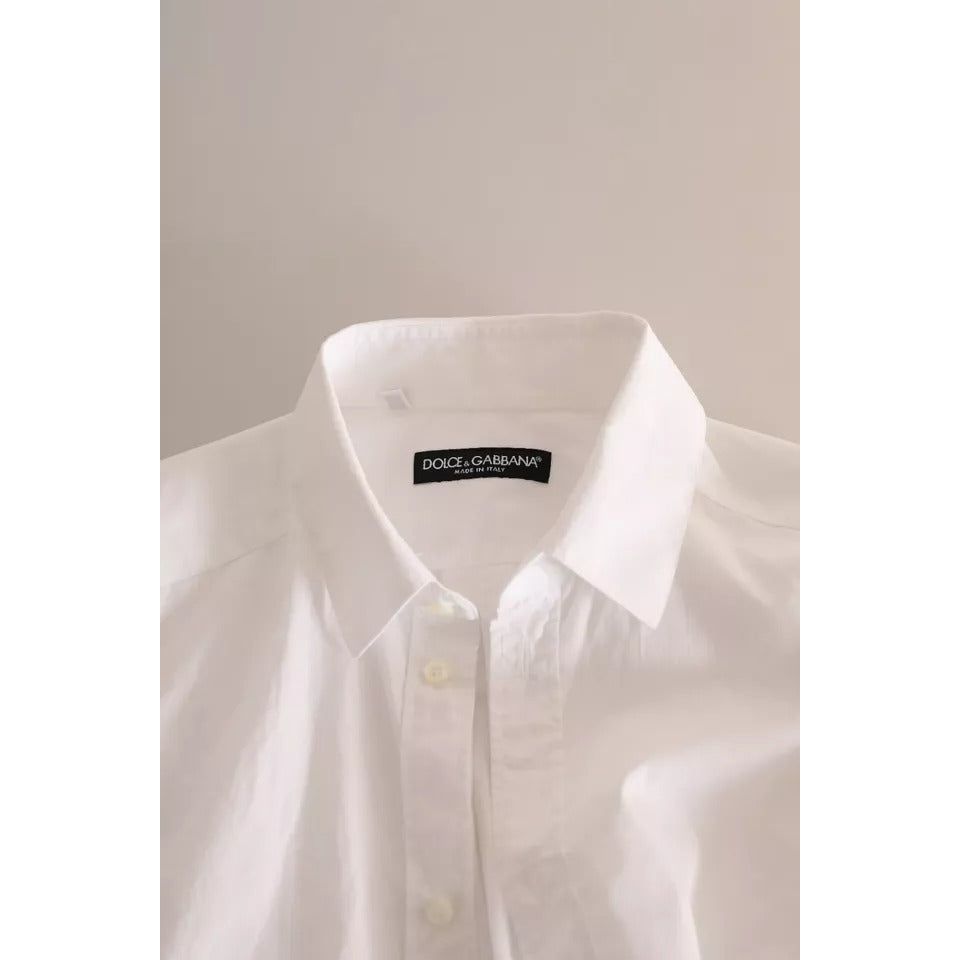 Dolce & Gabbana White Formal Cotton SlimFit Formal Dress Shirt Dolce & Gabbana