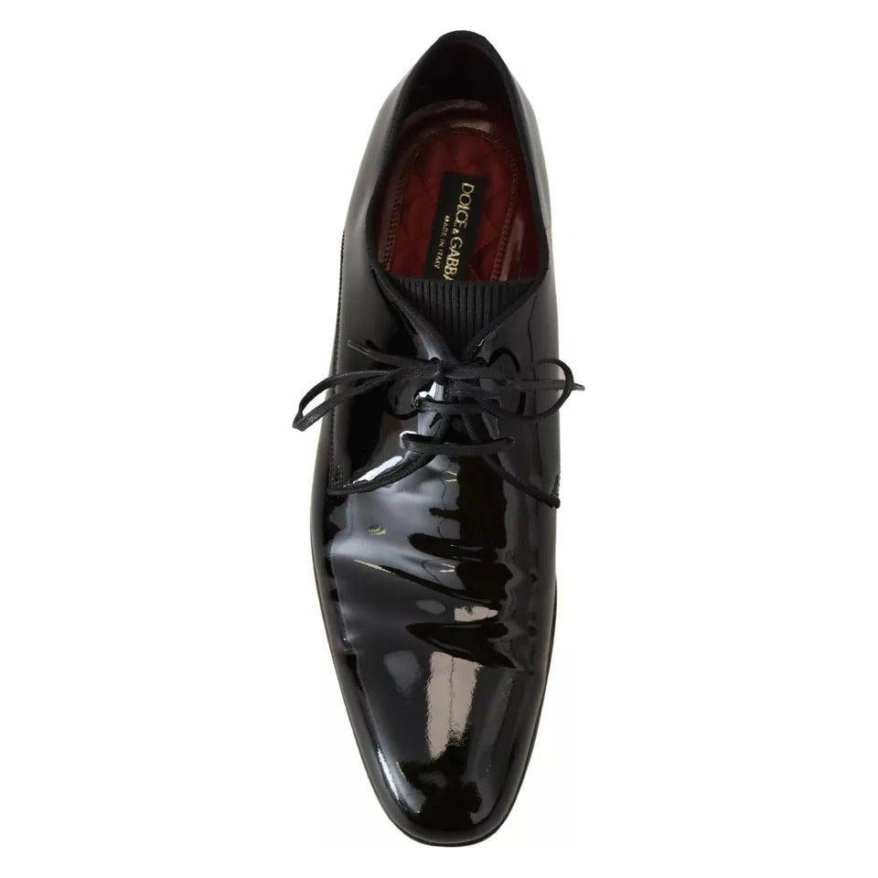 Dolce & Gabbana Black Patent Leather Derby Dress Shoes Dolce & Gabbana