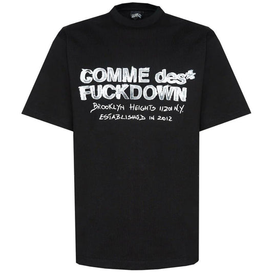 Comme Des Fuckdown Black Cotton T-Shirt Comme Des Fuckdown