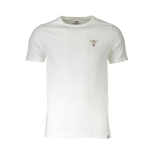 Aeronautica Militare White Cotton T-Shirt Aeronautica Militare