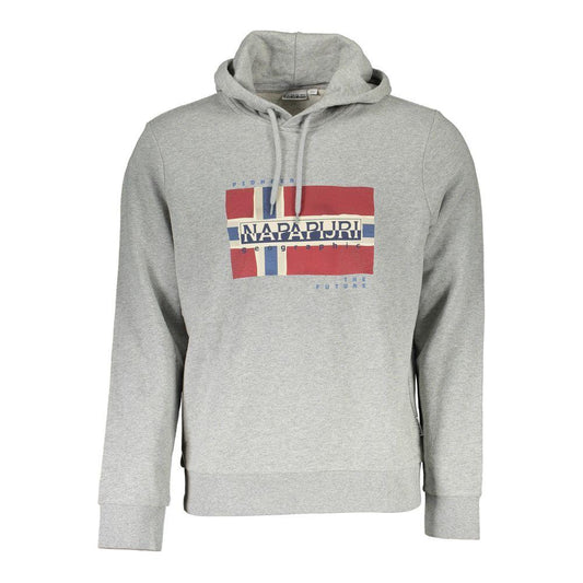 Napapijri Gray Cotton Men Sweater Napapijri