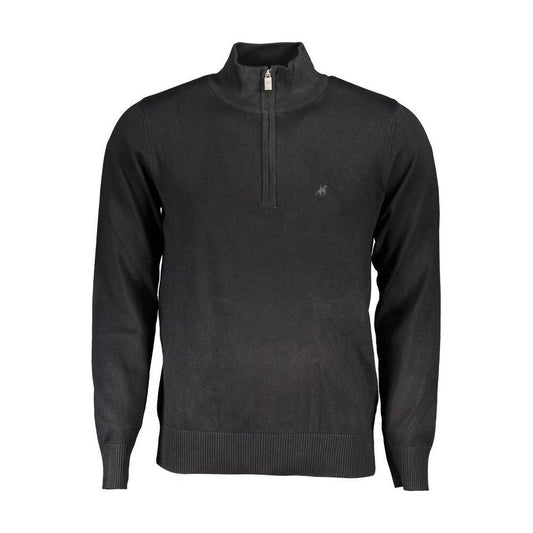 U.S. Grand Polo Elegant Half Zip Sweater with Embroidery Detail U.S. Grand Polo