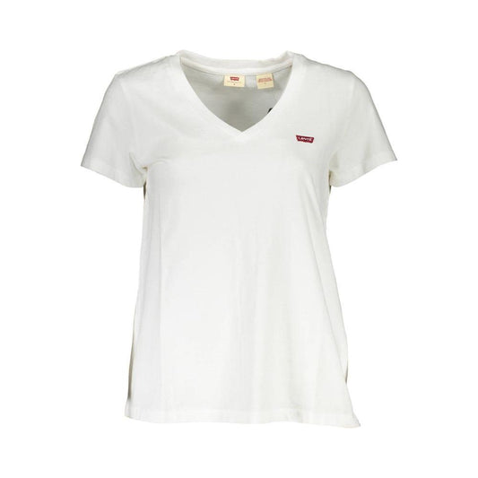 Levi's Chic White V-Neck Logo Tee Levi's