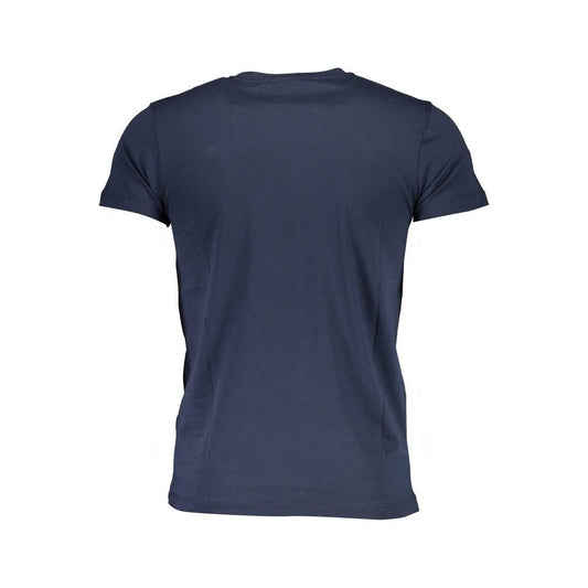 Roberto Cavalli Blue Cotton Men T-Shirt Roberto Cavalli