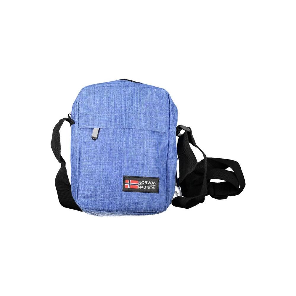 Blue Polyester Shoulder Bag