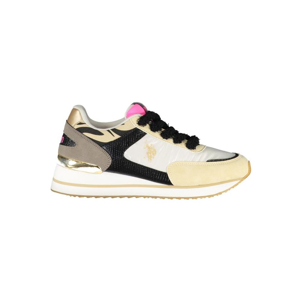 U.S. POLO ASSN. Beige Polyester Women Sneaker U.S. POLO ASSN.