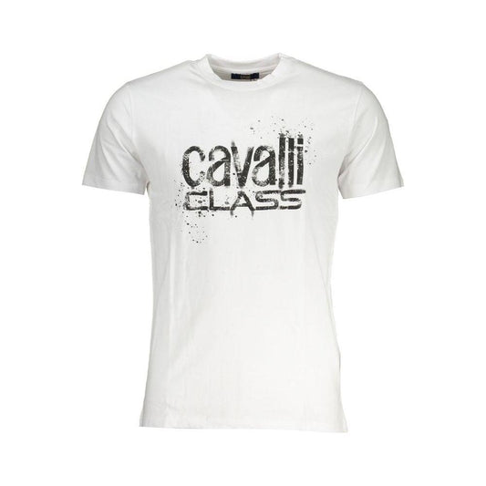 Cavalli Class White Cotton T-Shirt Cavalli Class