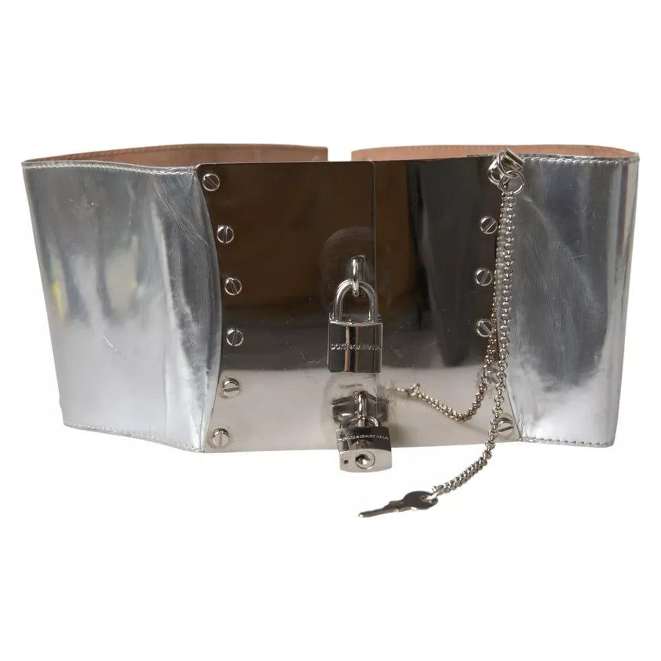 Dolce & Gabbana Silver Tone Brass Embellished Waist Belt Dolce & Gabbana