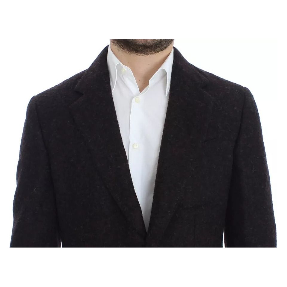 Dolce & Gabbana Bordeaux Alpaca Two Button Jacket Blazer Dolce & Gabbana