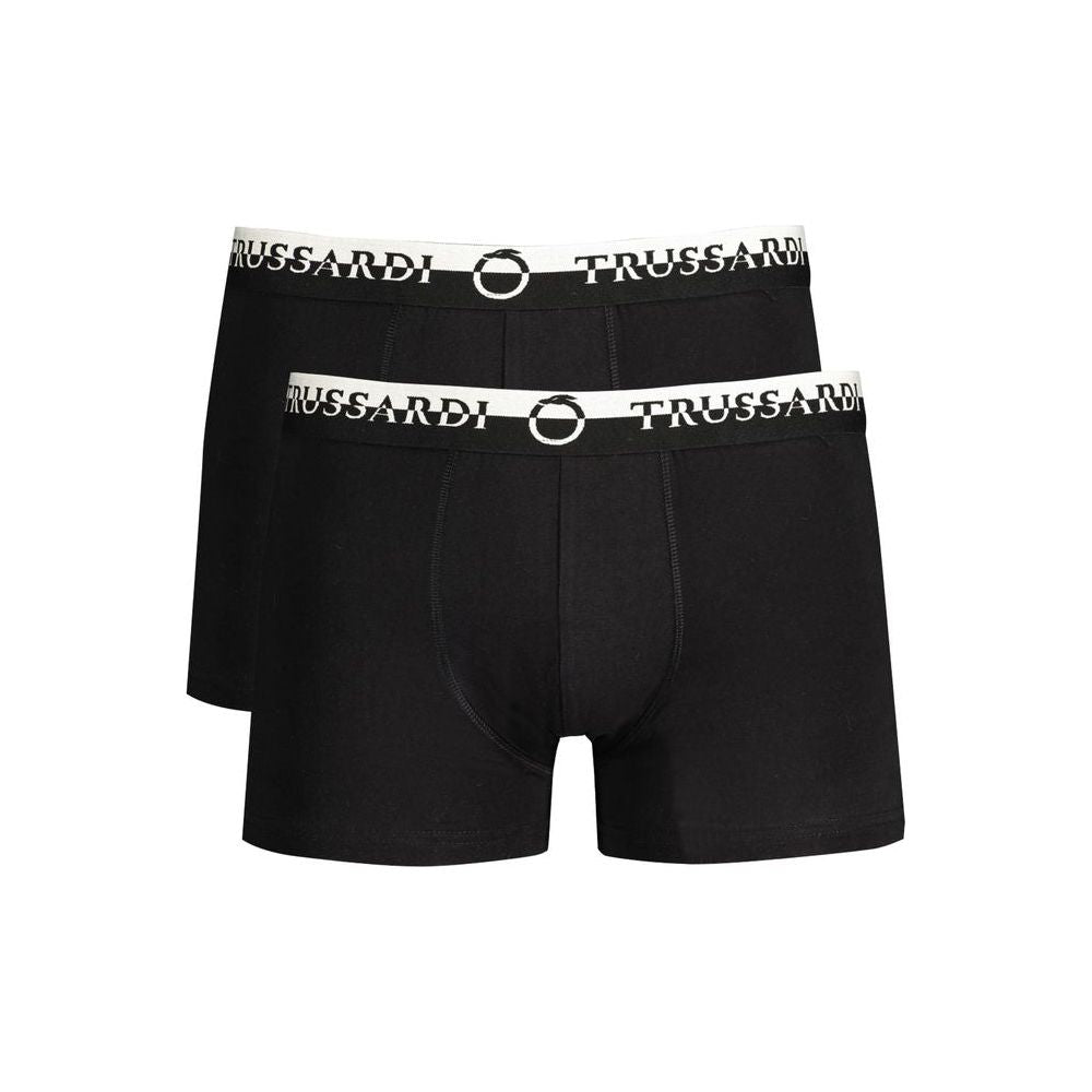 Trussardi Black Cotton Underwear Trussardi