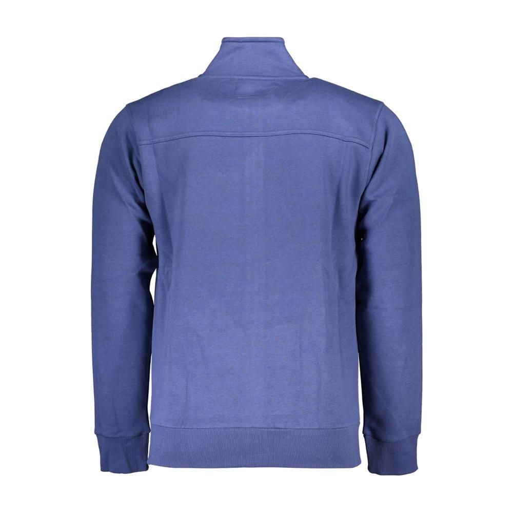 U.S. Grand Polo Classic Blue Zippered Sweatshirt with Embroidery U.S. Grand Polo