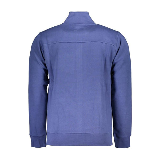 U.S. Grand Polo Classic Blue Zippered Sweatshirt with Embroidery U.S. Grand Polo