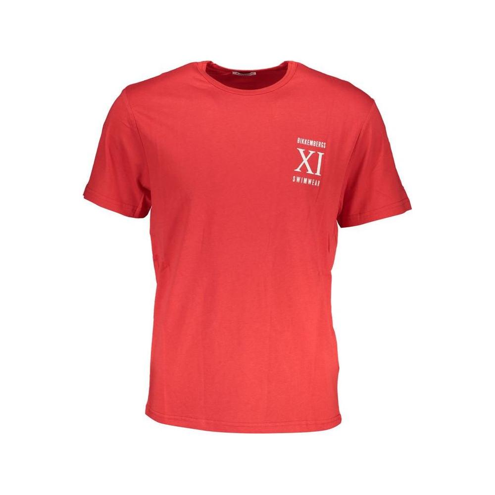 Bikkembergs Red Cotton T-Shirt Bikkembergs