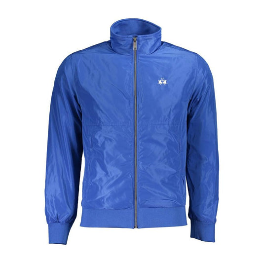 La Martina Blue Polyester Men Jacket La Martina