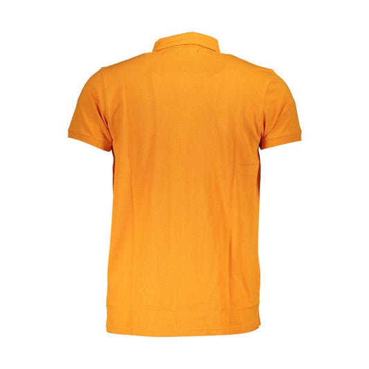 Cavalli Class Orange Cotton Polo Shirt Cavalli Class