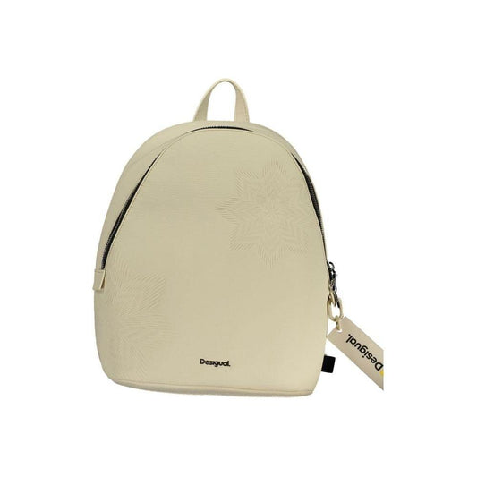 Desigual Chic White Contrast Detail Backpack Desigual