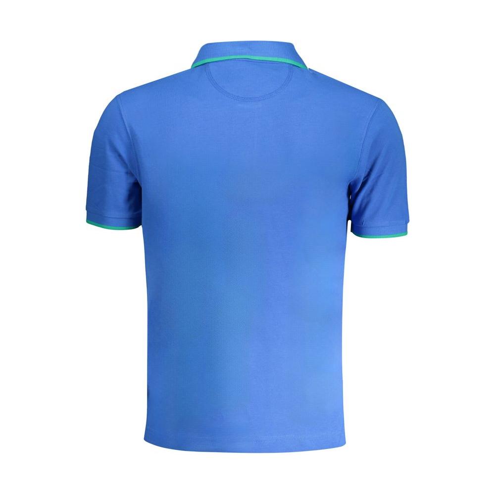 La Martina Blue Cotton Polo Shirt La Martina