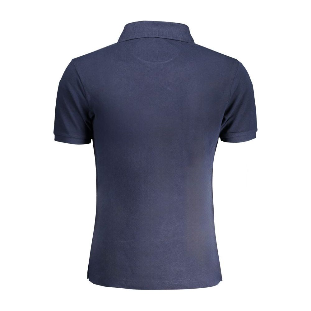 La Martina Blue Cotton Polo Shirt La Martina