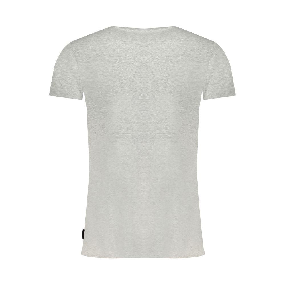 Gaudi Gray Cotton T-Shirt Gaudi