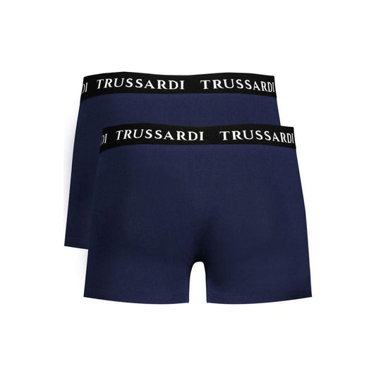 Trussardi Blue Cotton Underwear Trussardi