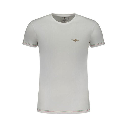 Aeronautica Militare White Cotton T-Shirt