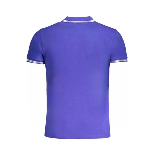 Cavalli Class Blue Cotton Polo Shirt Cavalli Class