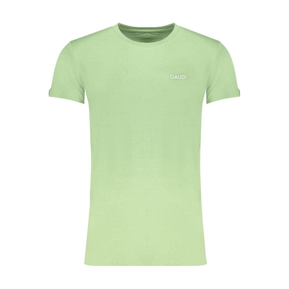 Gaudi Green Cotton T-Shirt Gaudi