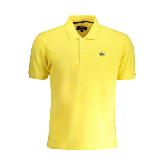 La Martina Yellow Cotton Polo Shirt La Martina