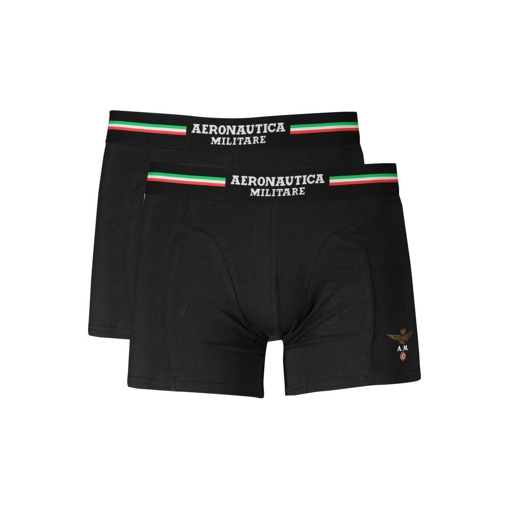 Aeronautica Militare Black Cotton Underwear Aeronautica Militare