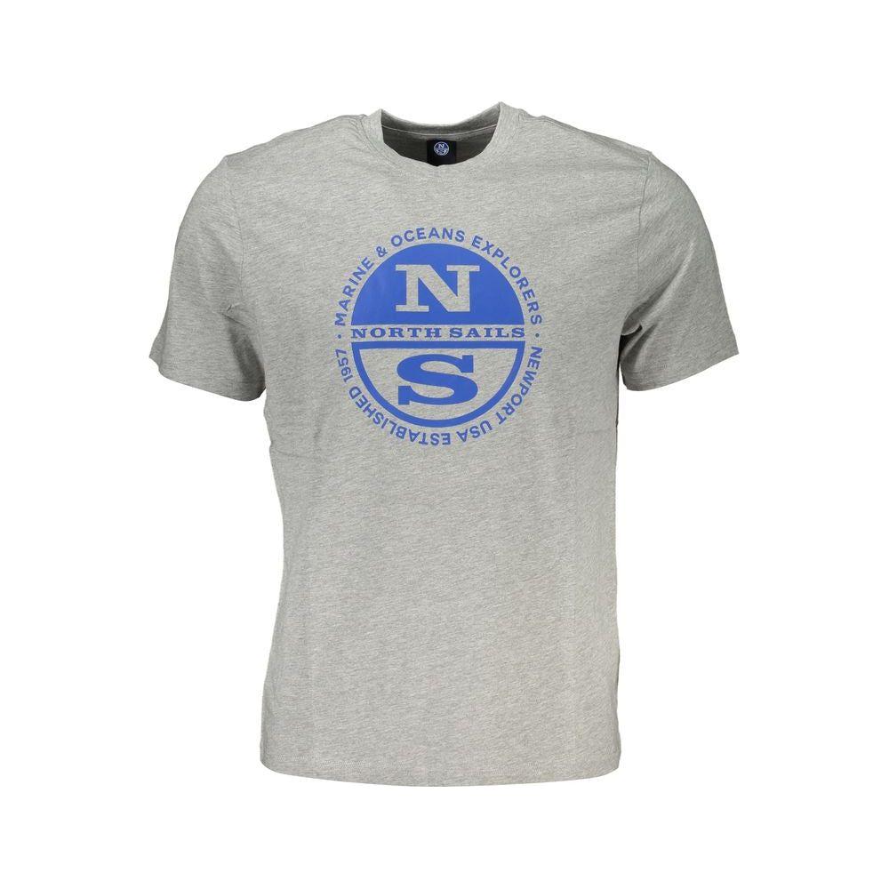 North Sails Gray Cotton T-Shirt North Sails