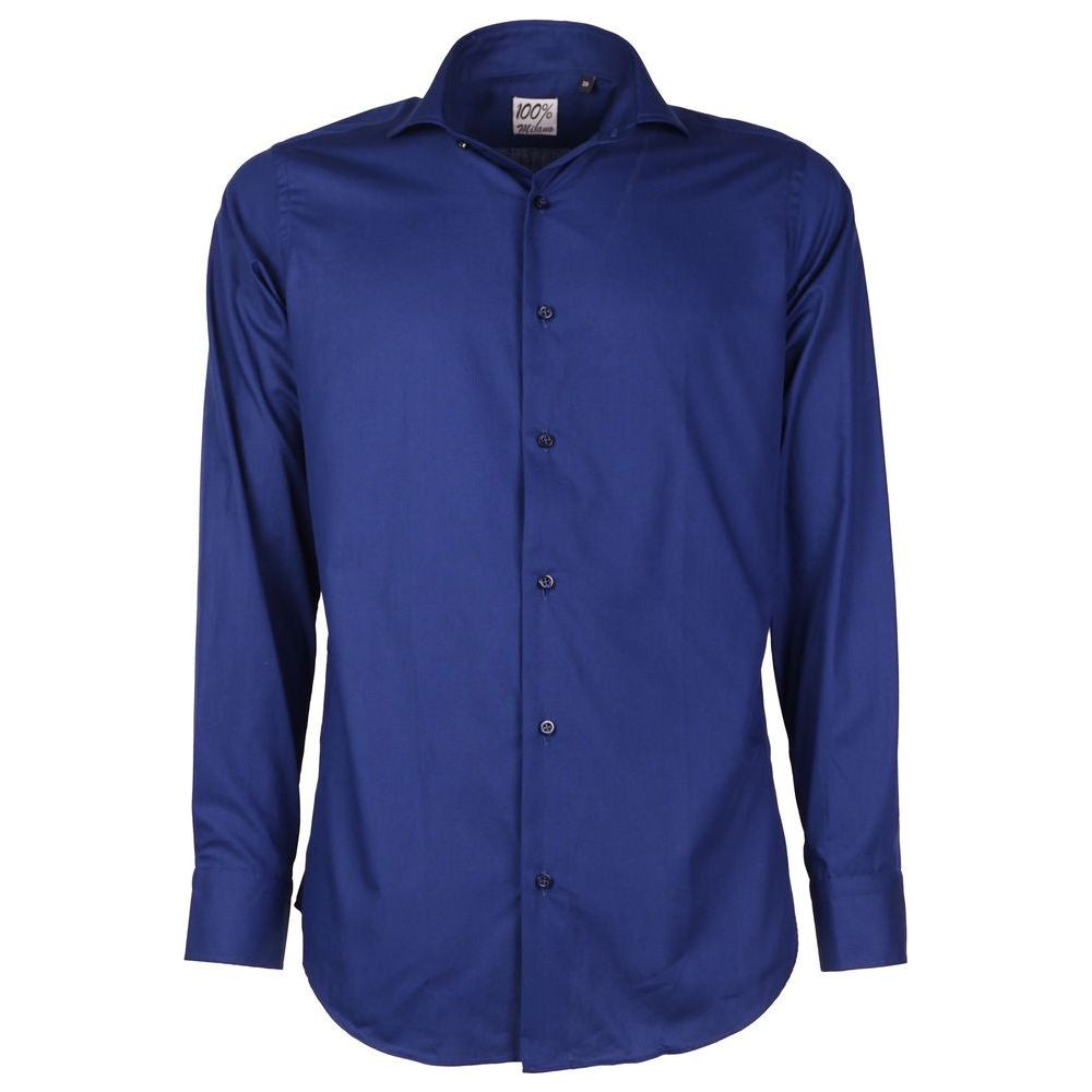 Made in Italy Blue Cotton Shirt Made in Italy