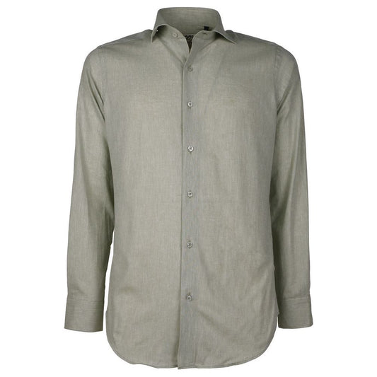 Made in Italy Army Cotton Shirt Made in Italy