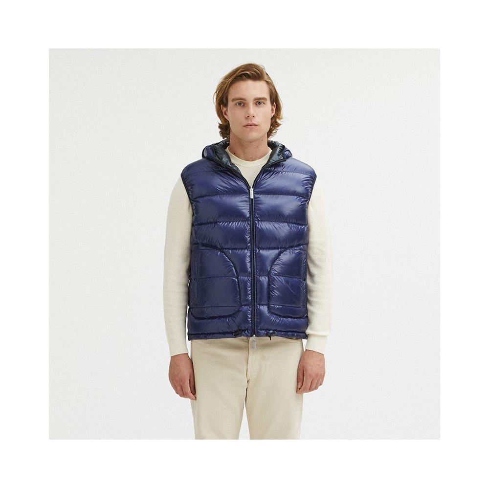 Centogrammi Blue Nylon Men's Reversible Vest Centogrammi