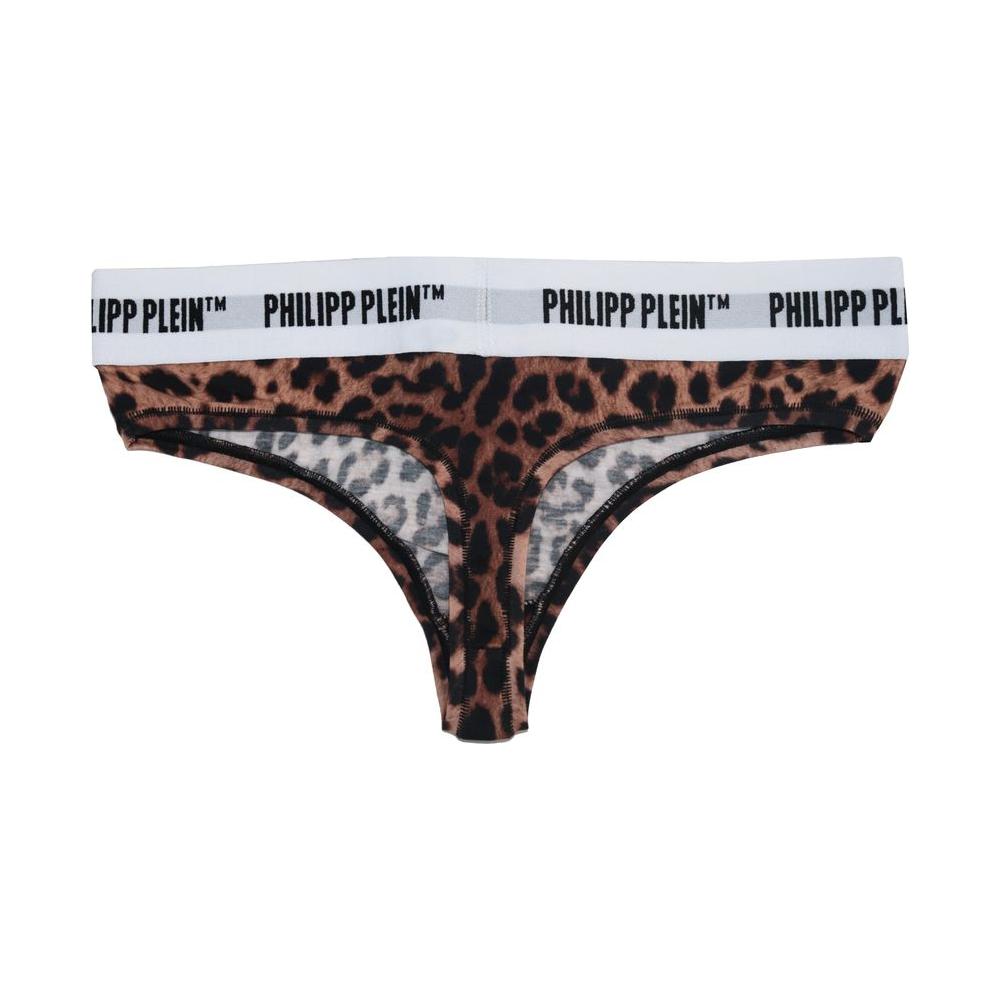 Philipp Plein Chic Leopard Print Thong Duo for Women WOMAN UNDERWEAR Philipp Plein