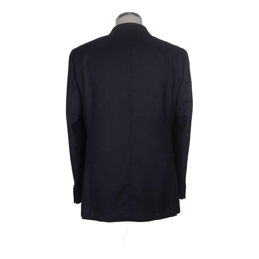 Made in Italy Elegant Dark Blue Italian Wool Jacket Made in Italy