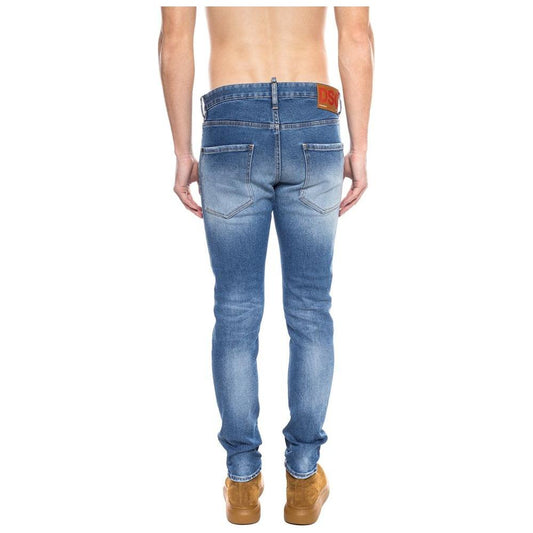 Dsquared² Blue Cotton Men's Distressed Jean Dsquared²