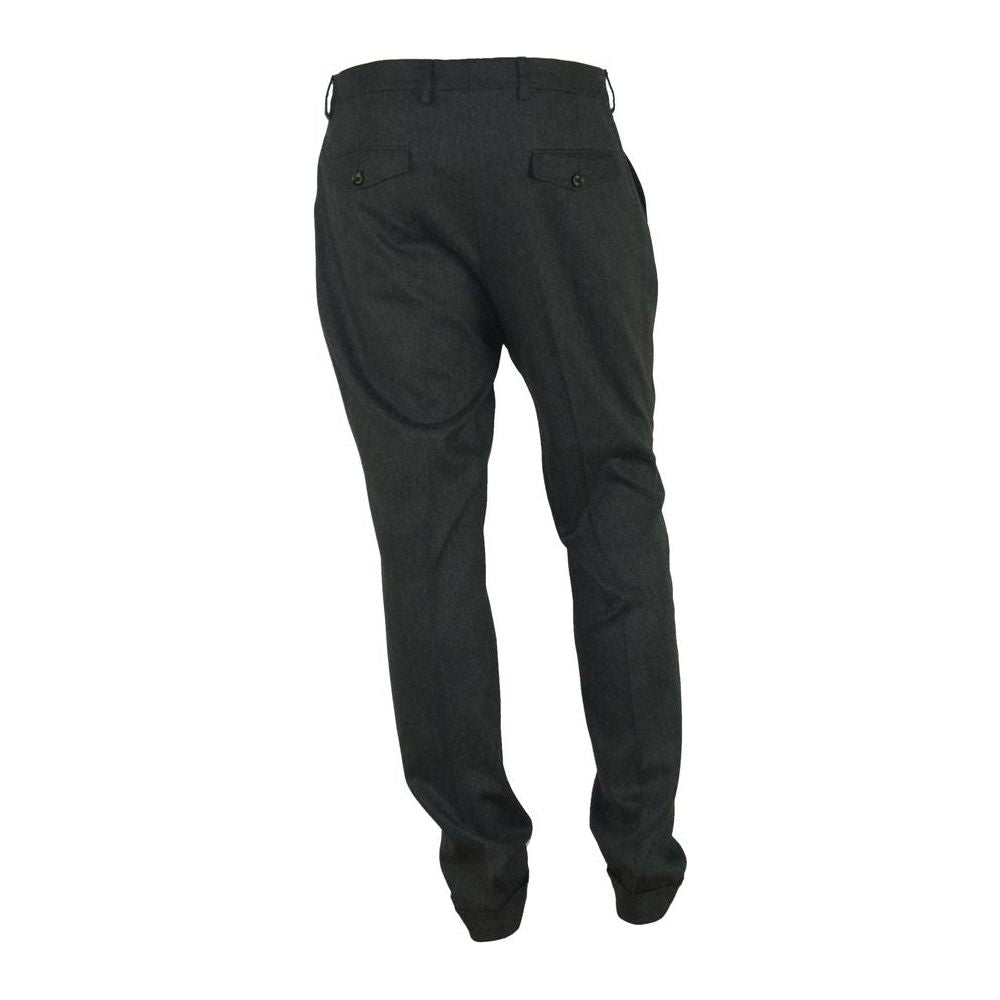 Made in Italy Elegant Italian Gray Trousers for Men Made in Italy