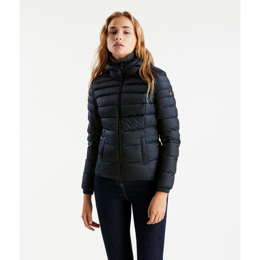 Refrigiwear Elegant Satin-Feel Down Jacket in Dark Blue Refrigiwear