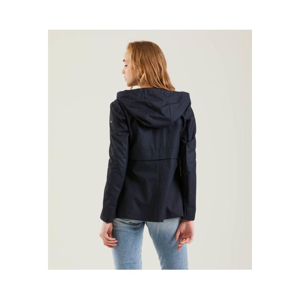 Refrigiwear Chic Blue Polyester Jacket with Zip and Button Detail Refrigiwear